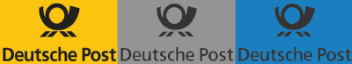 Deutsche Post-Horn in 3 Farben