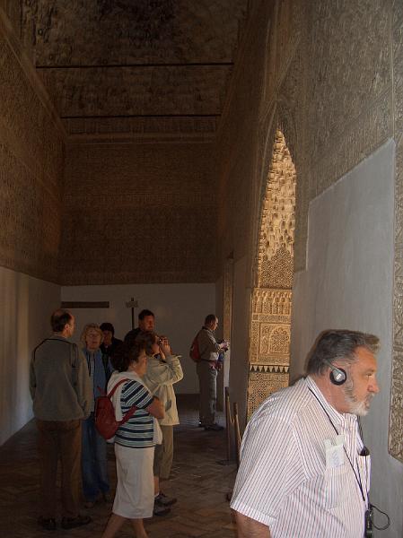 CIMG0098.JPG - Granada/Alhambra: Aljimeces-Saal im Königspalast mit Ausblick