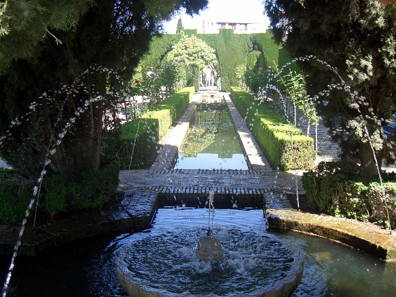 CIMG0120.JPG - Granada/Alhambra: Wasserspiele im Generalife (Garten des Architekten)