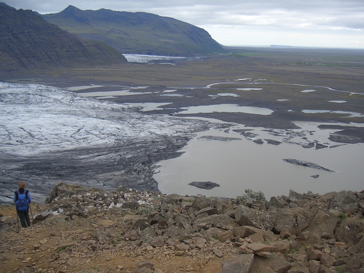 CIMG2688.JPG - Skaftafell: Blick zur Gletscherzunge des Skaftafellsjoekull mit Gletschersee.