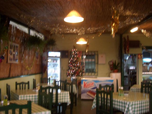 CIMG1165.JPG - Valle Gran Rey/Restaurant El Paraiso: Weihnachtsstimmung (wenn auch etwas verschwommen).