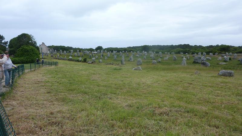 P1020854.JPG - Carnac: Blick über das Megalithenfeld mit ca. 4000 Steinen