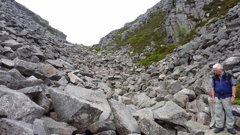 P1010907.JPG - Wanderung in den Cairngorms: ...und später muß man dann über Felsen klettern